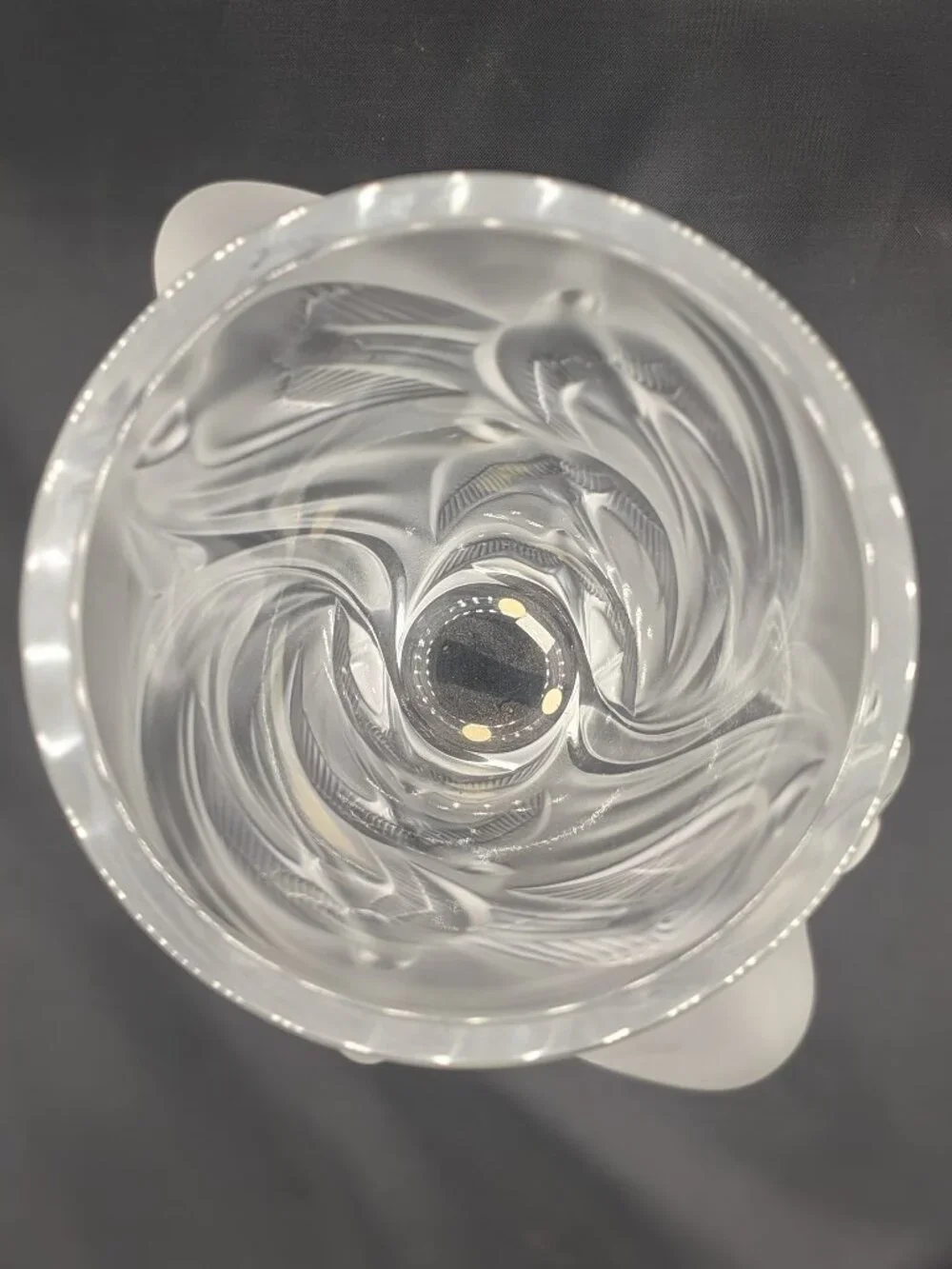 Vintage Lalique Crystal Martinets Vase with Box